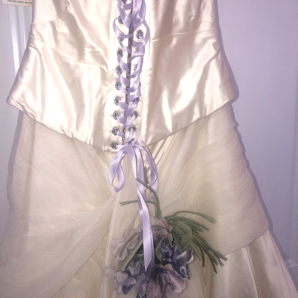 VINTAGE!! Italian Designer Atelier Aimee Ballgown LACE Corset Skirt Size 46EUR